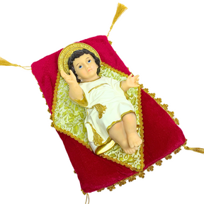 Menino Jesus de Resina 29cm Com Almofada