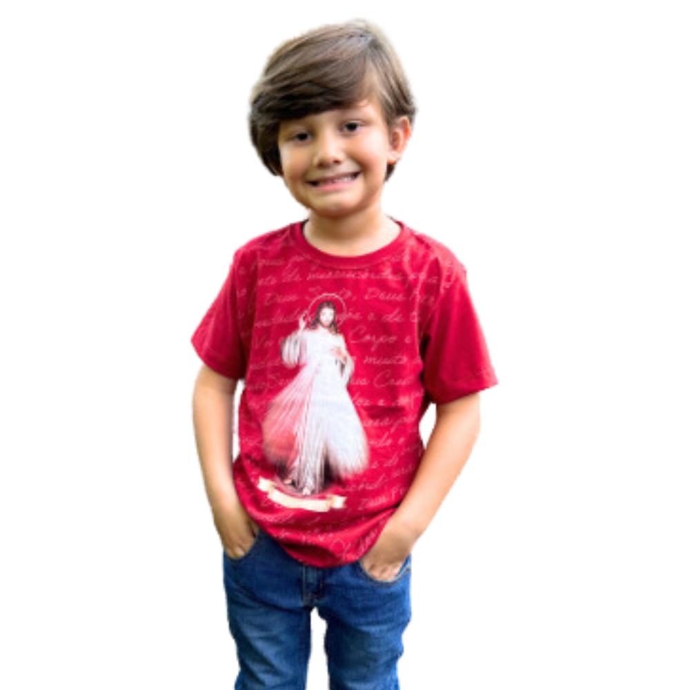 Camiseta Jesus eu confio em Vós - Infantil