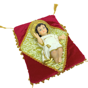 Menino Jesus de Resina 15cm Com Almofada